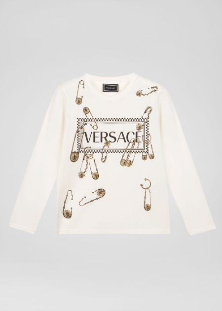 Tricouri Versace Safety Pin Logo Fete | KNJIQYH-32